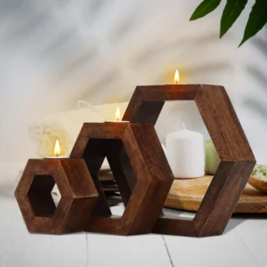Korovexa Wooden Candle Holder